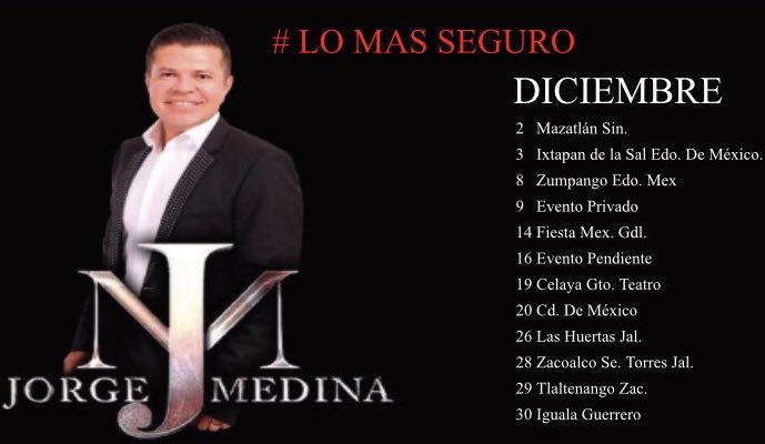 Fechas Diciembre Jorge Medina