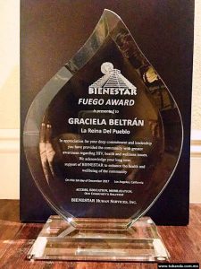Un año lleno de reconocimientos para Graciela Beltrán