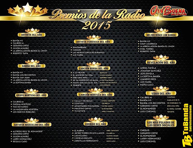 Ternas para los premios de la calle 2015