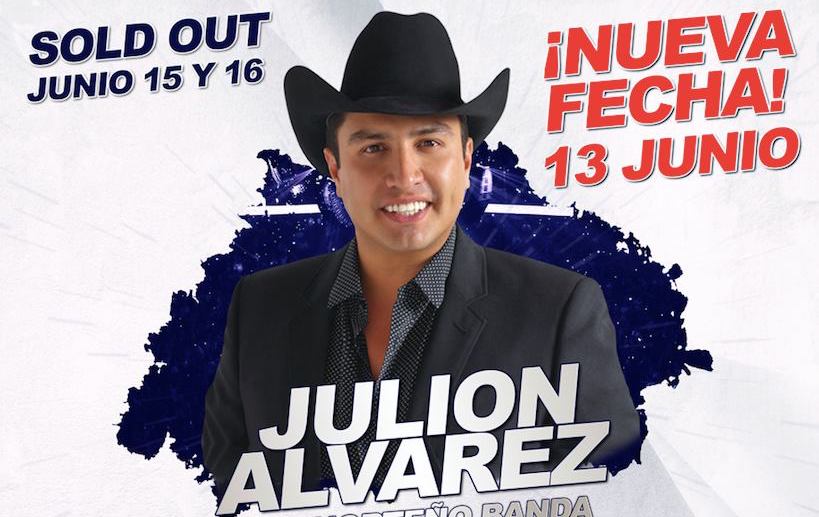 JJulión Álvarez abre una tercera fecha para el Domo Care durante la Expo Feria Guadalupe 2019.