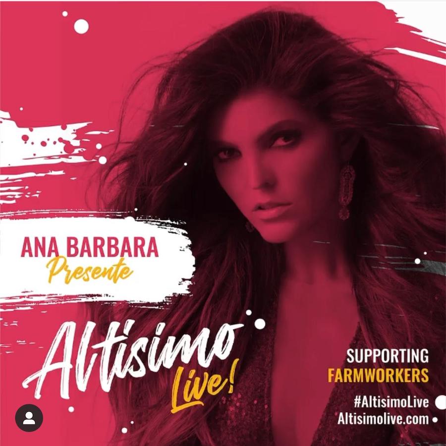 Ana Barbara participará en el especial interactivo "Altísimo Live" este 5 de mayo.
