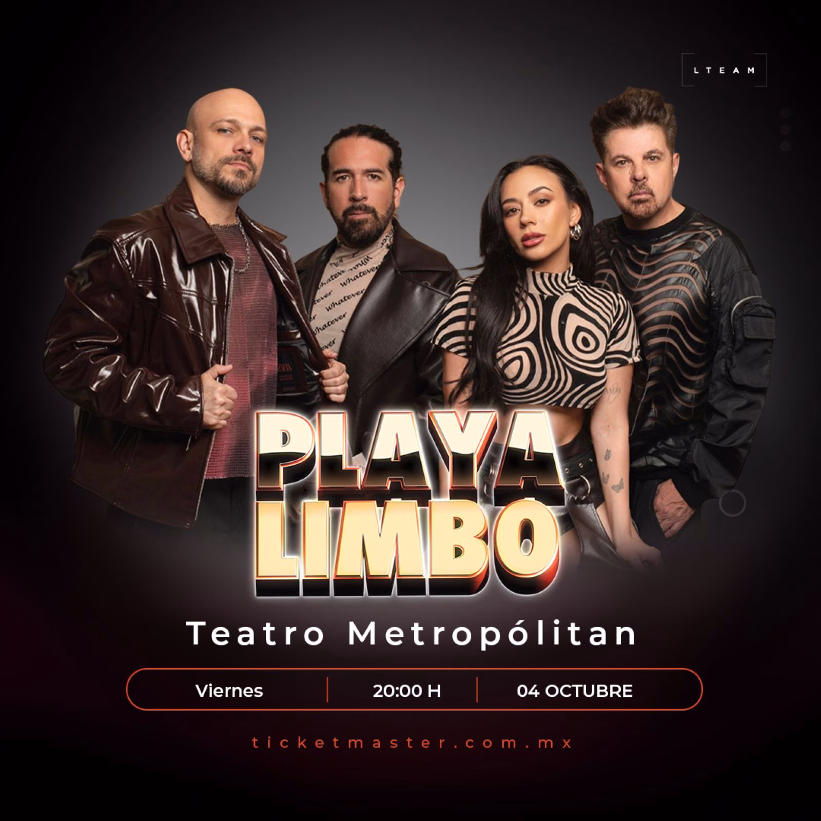 Playa Limbo llegará al Teatro Metropolitan este viernes 4 de octubre de 2024